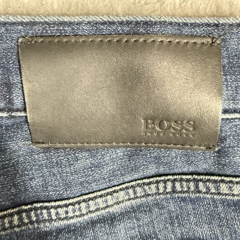 HUGO BOSS Black label Maine1 Jeans Mens 32x30 Whiskers Faded Relaxed Stretch - Picture 6 of 15